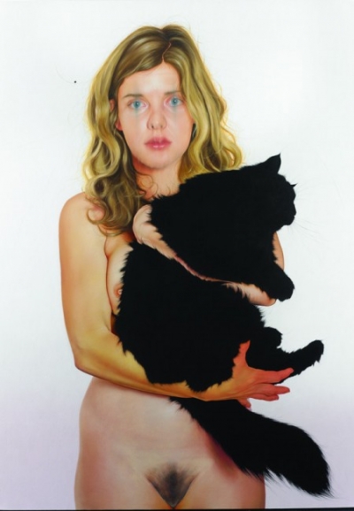 Jenny MorganSyrie and the Cat, 2013. Oil on canvas. 76x54in. Courtesy of the artist and Driscoll Babcock Galleries, New York, New York.