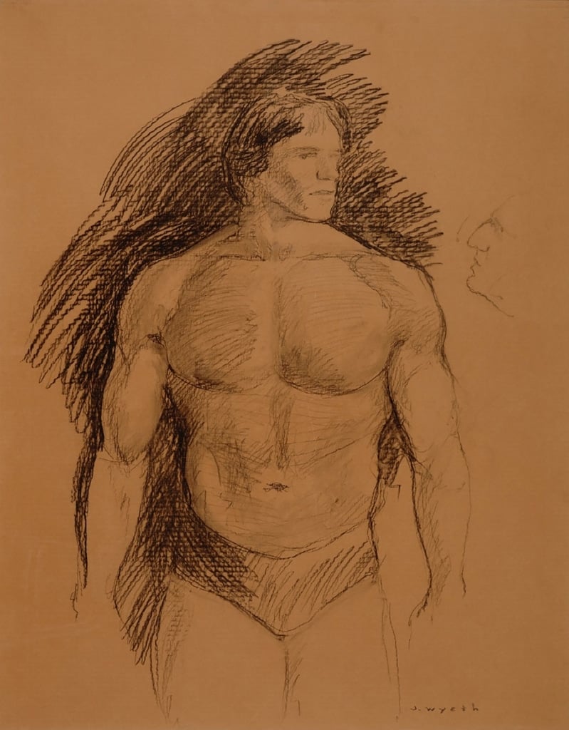 Artwork Arnold Schwarzenegger by Jamie Wyeth